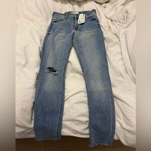 Zara Denim Blue Straight Leg Jeans